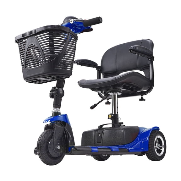 3 Wheel Mobility Scooter for Adults & Seniors, Folding Electric Scooter - 12 Mile Range, 265lb Capacity, All Terrain, 9 Incline, Portable Travel Wheelchair