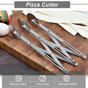 3 Wheel Stainless Steel Pizza Knife Wheel Knife Cutter Adjustable Dough Divider for Pastry Pizza Pasta Cakes Cookies Kitchen Baking Tool