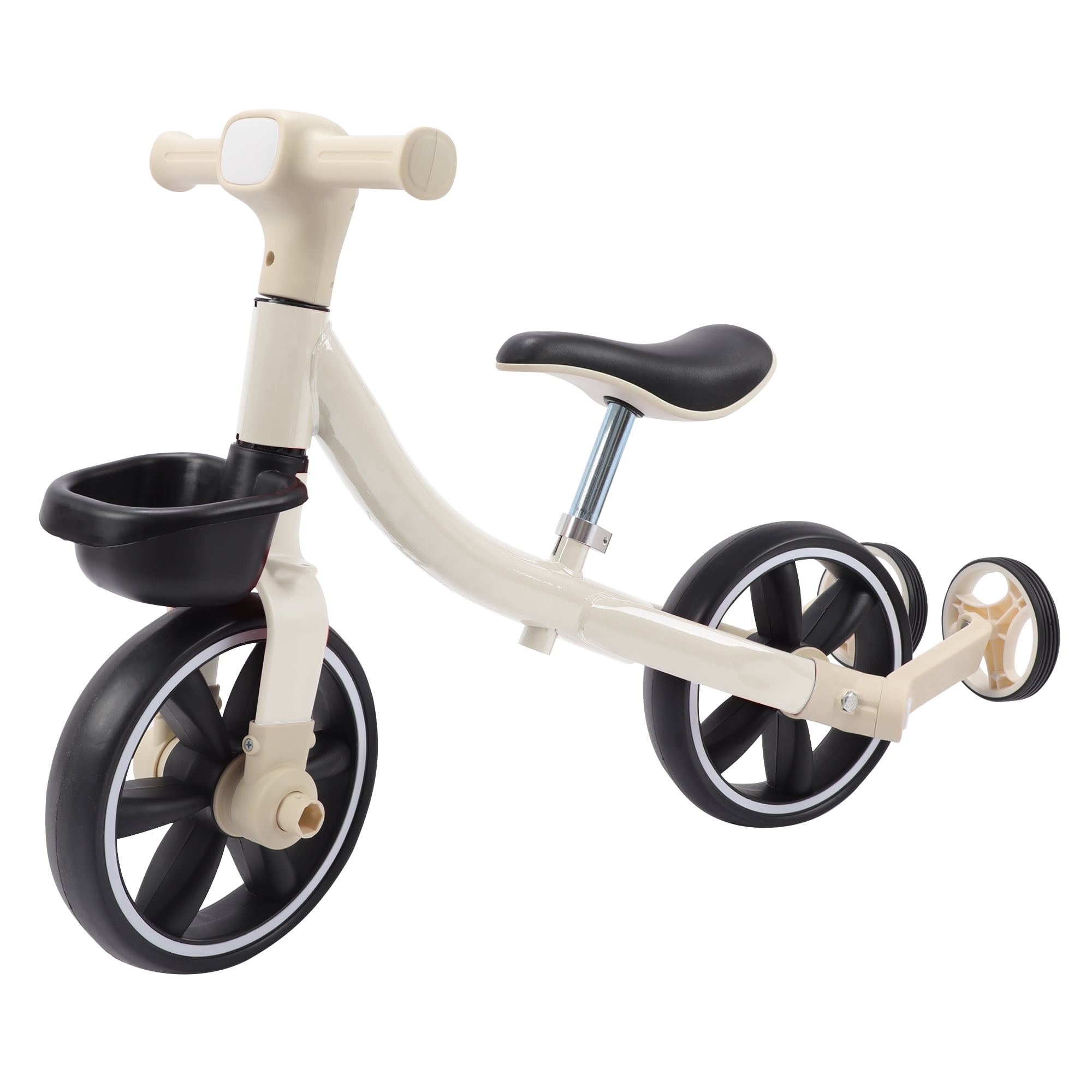 3-Wheel Trike Bicycle for Toddlers, Kids Pedal Tricycle Stroller with Basket, Folding Trike Bike