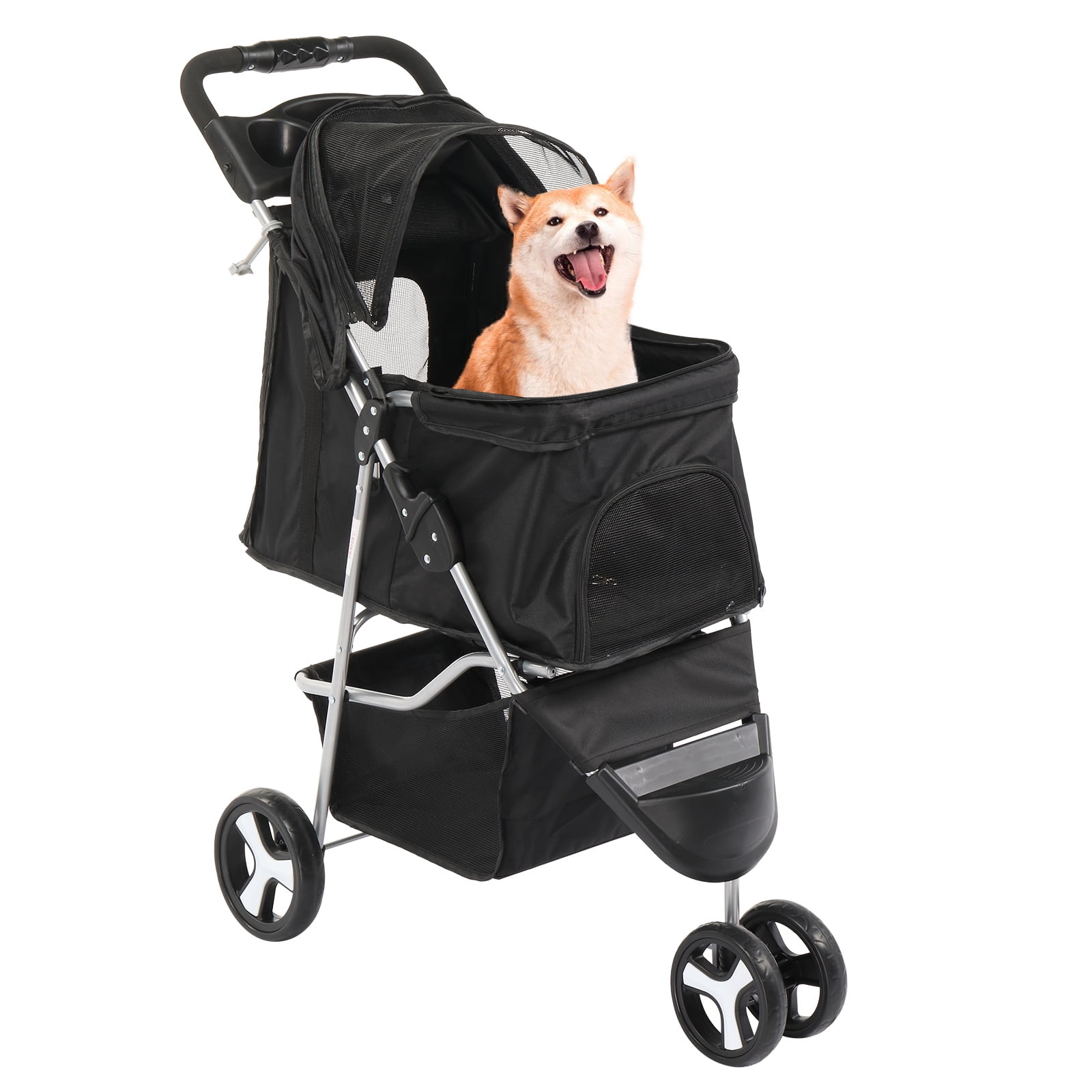 Poussette Pour Chat ZHUOKECE 3-in-1 Pet Dog Stroller, Folding