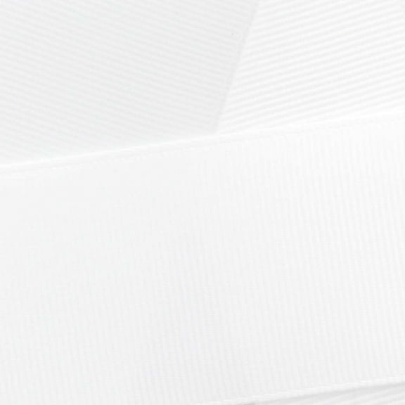 3" Grosgrain Ribbon Solid 029 White 3 Yard