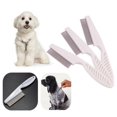 3 White Plastic Pet Combs Dog Flea Comb