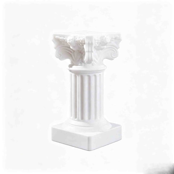 3 White Resin Roman Column Candle Holders Style Pillars Candlesticks For Home Decor Photography Props