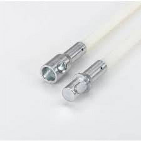 3' White Slick Rods