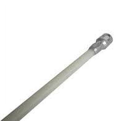 3' White Slick Rods