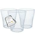 OfficePro 3Pack, Premium BCL 9in White Metal WasteBaskets, Lightweight