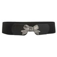 thumbnail image 1 of 3" Wide High Waist Bow Tie Fashion Stretch Belt, 1 of 1