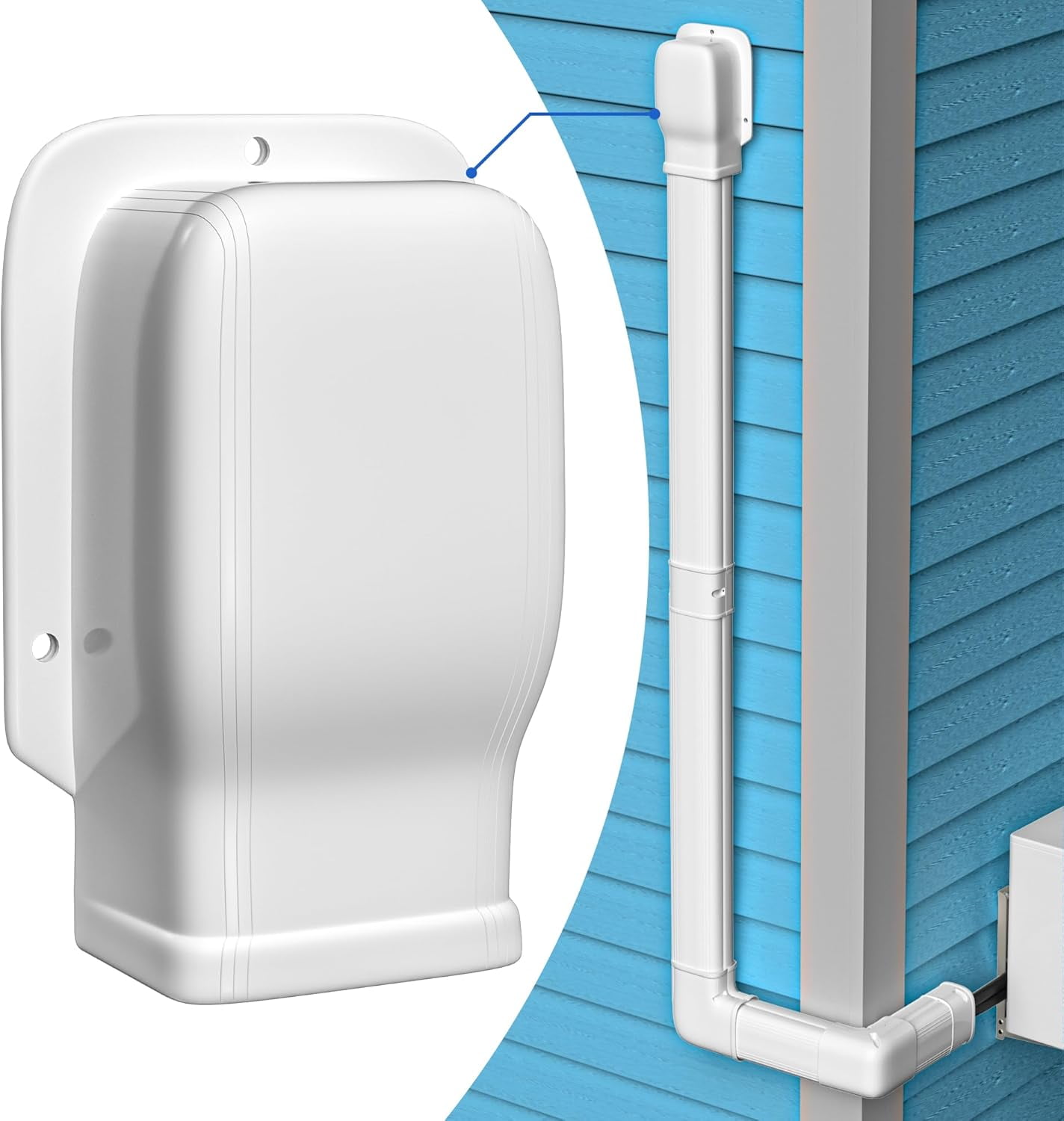 3" Width Wall Cover, Mini Split Line Set Cover Accessories for Mini Split Air Conditioners, Central AC and Heat Pumps