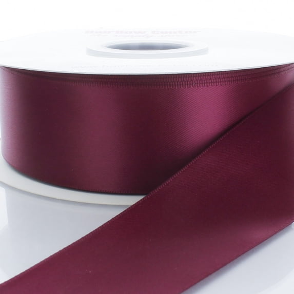 3" Wine Double Faced Satin Ribbon 100 Yards
