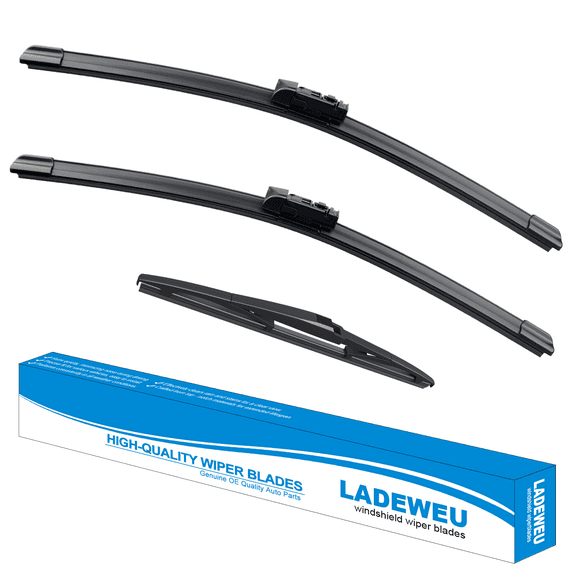 3 Wipers 24"+18"+14" for Mazda CX-5 2017-2023 CX-9 2016-2023 All Weather Original Equipment Automotive Replacement Front Rear Windshield Wiper Blade (Pack of 3)