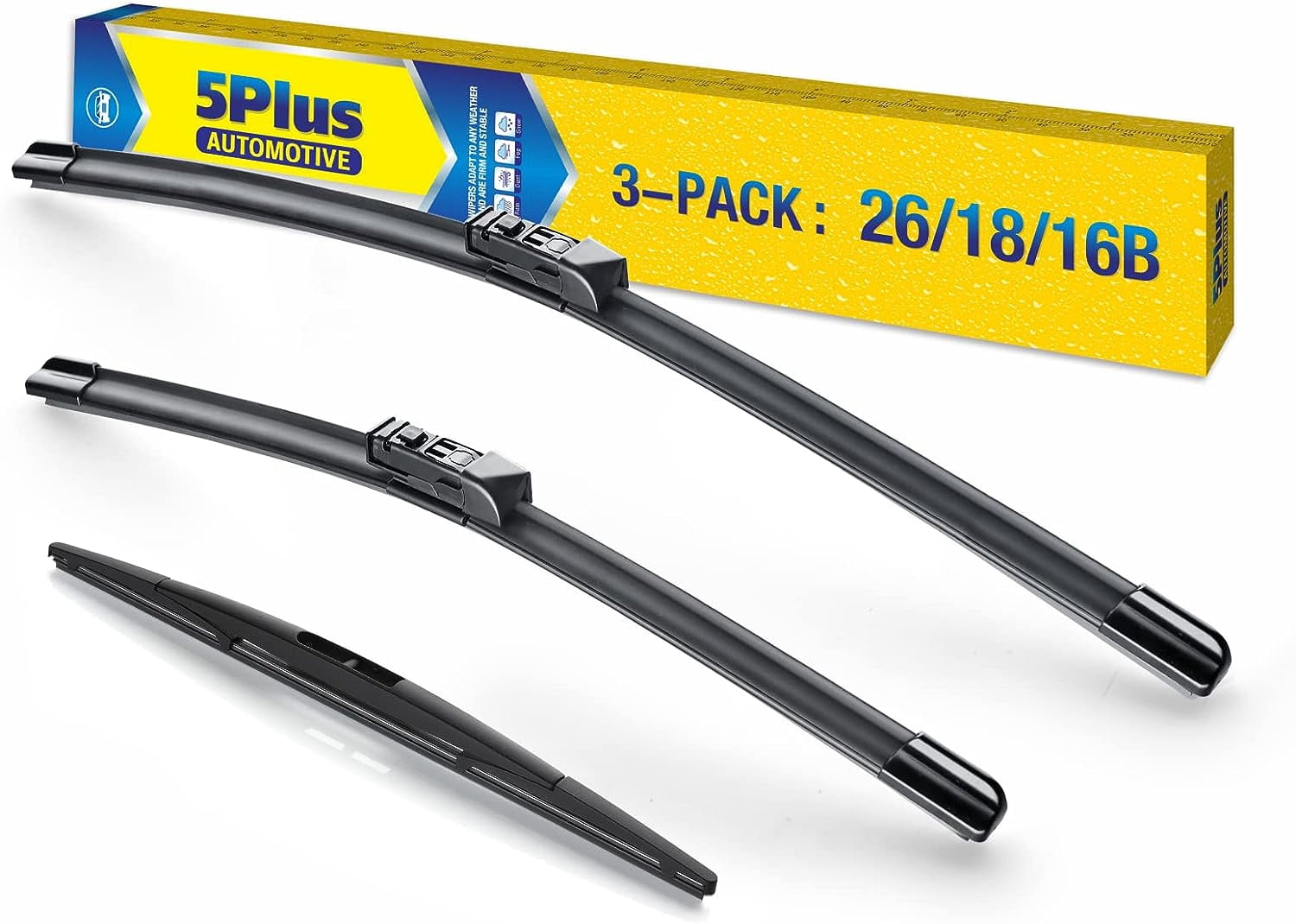 3 Wipers 26"/18"/16" Replacement For SUBARU Outback 2024 2023 2022 2021 2020 (Set of 3), 26 Inch+18 Inch Windshield Wiper Blades with 16 Inch Rear Wiper Blade