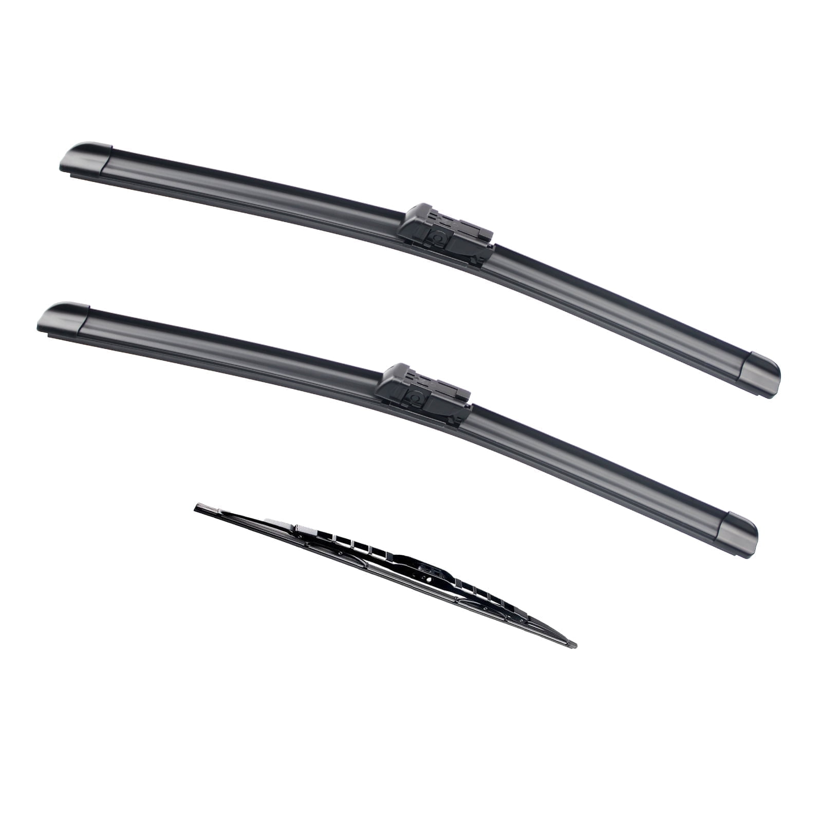 3 Wipers 24"+21"+13" All Weather Original Equipment Replacement Front with Rear Windshield Wiper Blades Set (Pack of 3)