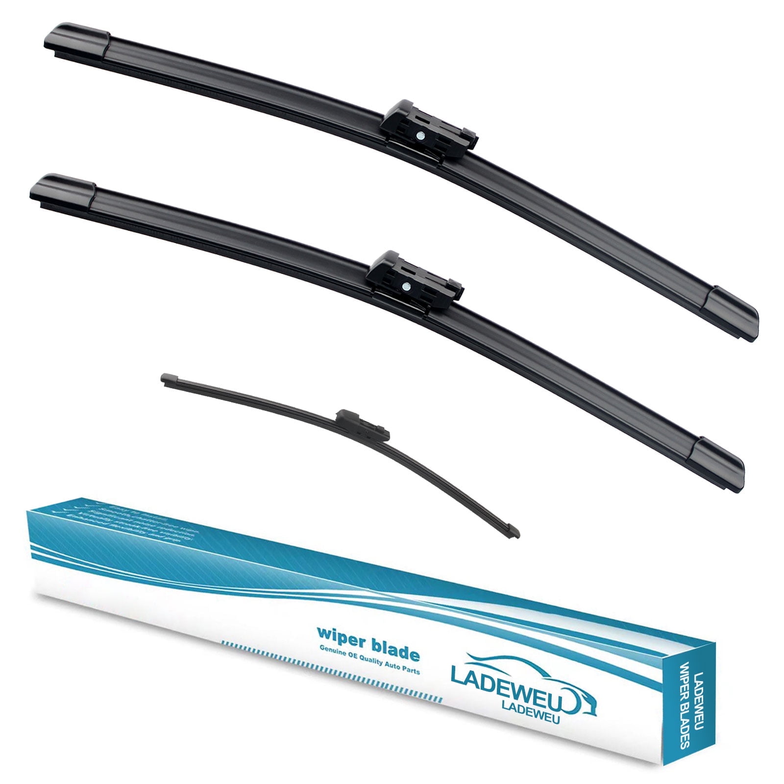 3 Wipers 25"+22"+15" for Volkswagen Tiguan 2018-2022 All Weather Original Equipment Replacement Front with Rear Windshield Wiper Blades Set (Pack of 3)