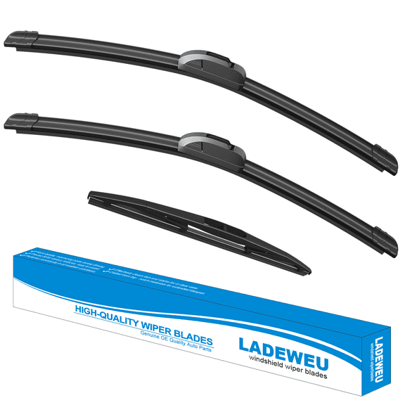 LADEWEU® 3 Wipers 26"+17"+14" for Subaru Forester 2014-2018 Outback 2015-2019 Legacy 2015-2019 All Weather Original Equipment Automotive Replacement Front Rear Windshield Wiper Blade (Pack of 3)