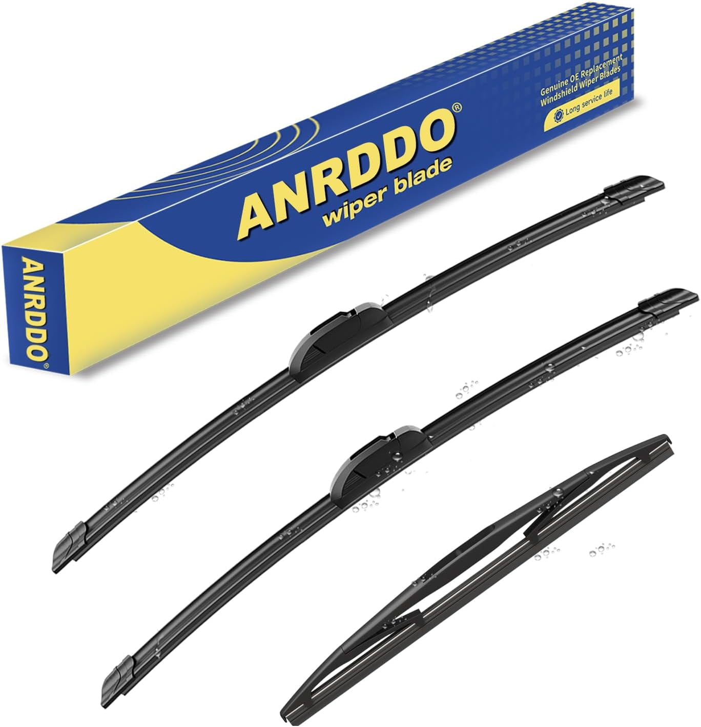 3 Wipers Factory Replacement For Jeep Wrangler 2018 2019 2020 2021 2022 2023 Original Equipment Windshield Wiper Blades Set 16"+16"+12" (Set of 3) U/J HOOK