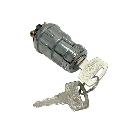 3 Wire Ignition Switch 12V 3-Position Off/On/Start Replacement 50cc-250cc Go Kart, ATV, UTV, Dune Buggy, Mower, Tractor, Forklift, Motorcycle, Golf Cart, Agricultural Vehicle, and Scooter with 2 Keys