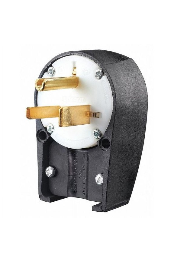 Straight Blade Plug, 6-50P, 50 A, 250V AC, 2 Pole, Screw Terminals, Grounded