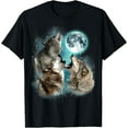 thumbnail image 1 of 3 Wolf Moon Howling Wolf Head Funny Wolves For Men T-Shirt, 1 of 7