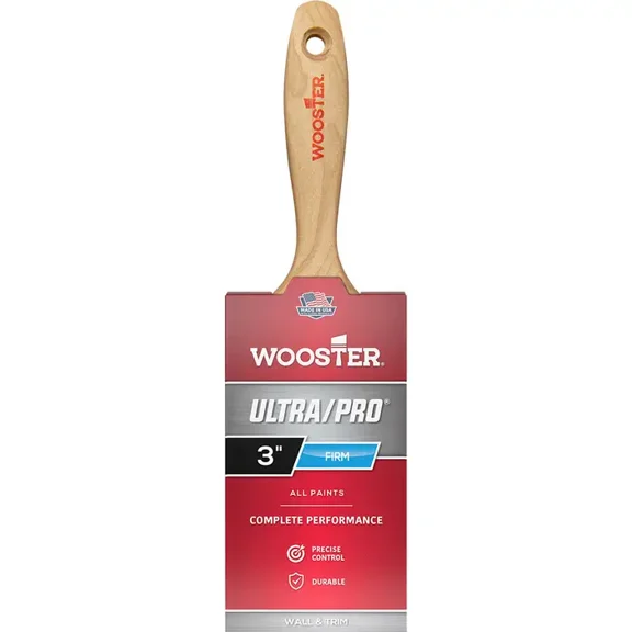 3" Wooster Brush Company 4176 Ultra/Pro Firm Flat Bristle Beavertail Handle Paint Brush