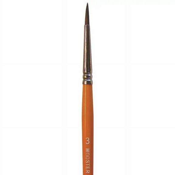 Wooster #3 Artist Soft, Camel Hair Bristle, Paint Brush, Wood Handle F1628-3