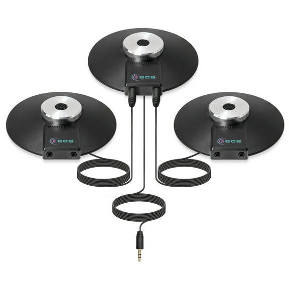 (3) WordForum 3.5mm Conference Microphone, Omnidirectional Condenser Mic for Video Conference, Zoom, Skype, Online Class, Court Reporting