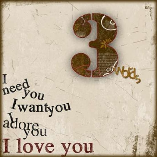 3 Words Canvas Art - Anna Quach (24 x 24)