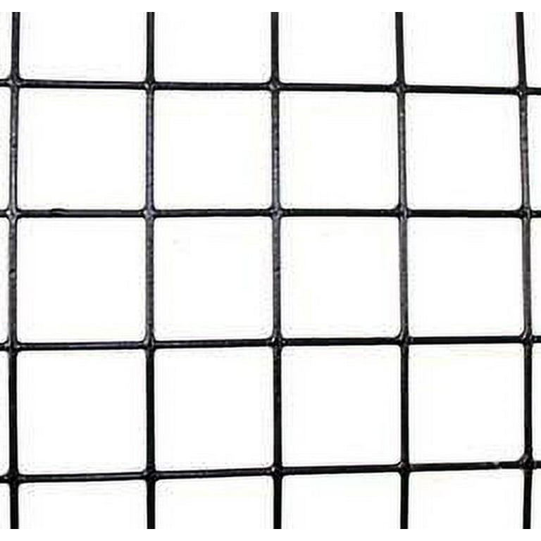 4' x 100' Welded Wire Fence Dog Fence-12.5 Ga. Galvanized Steel Core; 10.5ga After Black PVC-Coating, 4 x 4 Mesh