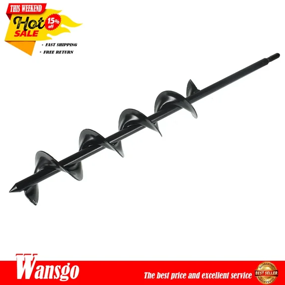 3" X 24" Auger Drill Bit Garden Plant Flower Bulb Rapid Planter Spiral