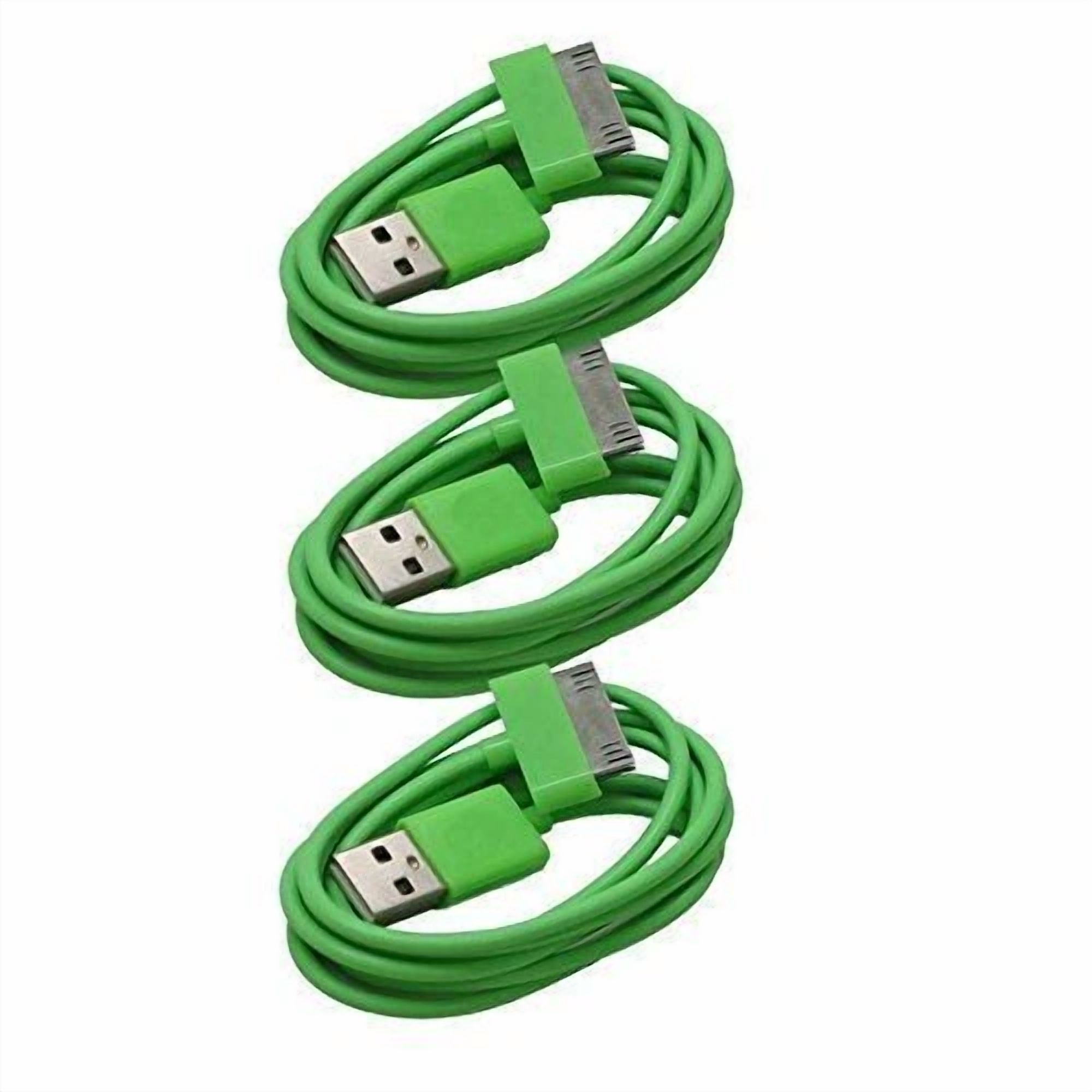 3-Pack 30-Pin To USB Sync & Charger Cables For IPad 1, IPad 2, IPad 3 - Blue Color