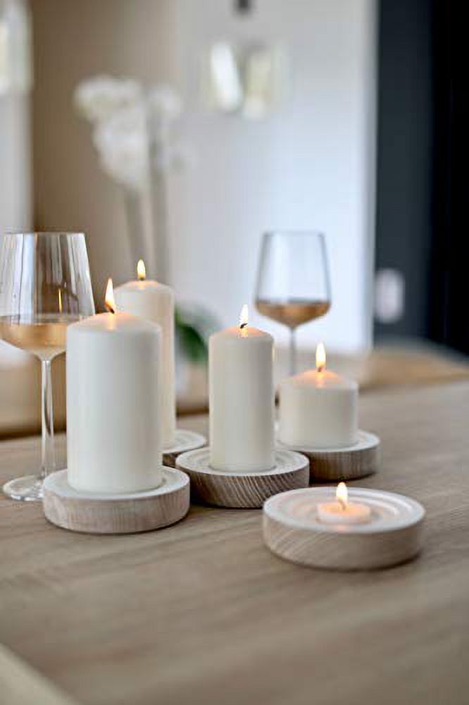 3 X 4 Inch Pillar Candles Set of 12 Bulk Event Pack Round Unscented