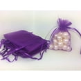 thumbnail image 1 of 3" X 4" Purple Drawstring Sheer Organza Bags (24 Pieces), 1 of 1