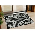 thumbnail image 1 of HomeRoots 600066 3 x 5 ft. Black & Gray Abstract Washable Indoor & Outdoor Rectangle Area Rug, 1 of 5