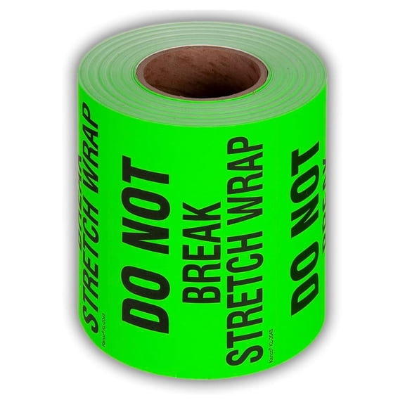 3" X 5" Do not Break Stretch Wrap Fluorescent Shipping Label Stickers for Shipping or Packing -500 Labels Per Roll (5 Pack)