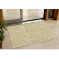 thumbnail image 1 of HomeRoots 598962 3 x 5 ft. Gold & Beige Abstract Washable Indoor & Outdoor Rectangle Area Rug, 1 of 5