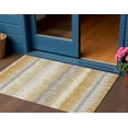 thumbnail image 1 of HomeRoots 598346 3 x 5 ft. Gold, Copper & Gray Striped Washable Indoor & Outdoor Rectangle Area Rug, 1 of 5