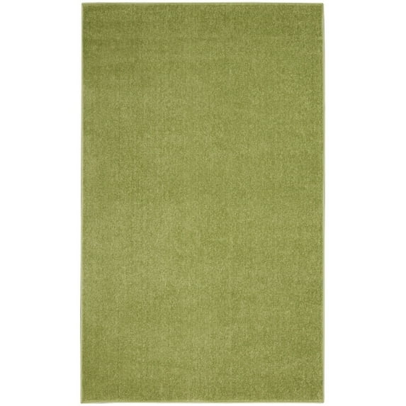 3' X 5' Green Non Skid Indoor Outdoor Area Rug - 6' x 7'