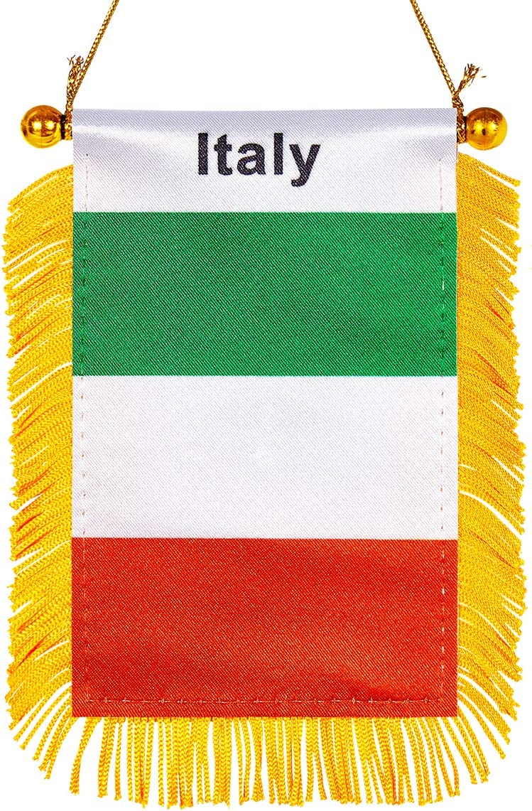 3 X 5 Inch Italy Flag Italian Window Hanging Flag Small Mini Car Flags