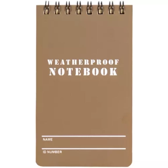 3" X 5" Military Style Weatherproof Notebook - Coyote-6pack Coyote 3" x 5"