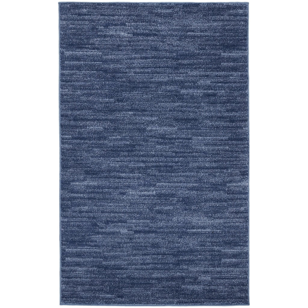 3' X 5' Navy Blue Non Skid Indoor Outdoor Area Rug - 6' x 7'