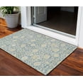 thumbnail image 1 of HomeRoots 603449 3 x 5 ft. Sky Blue & Beige Floral Washable Indoor & Outdoor Rectangle Area Rug, 1 of 5