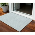 thumbnail image 1 of HomeRoots 601650 3 x 5 ft. Sky Blue & Beige Ogee Washable Indoor & Outdoor Rectangle Area Rug, 1 of 5