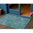 thumbnail image 1 of 3' X 5' Teal Blue Washable Indoor Outdoor Area Rug, 1 of 5