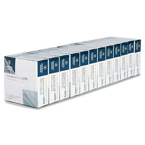 3 X BSN 43575 Transparent Tape, 3/4 by 1000-Inch, Clear, 36-Pack