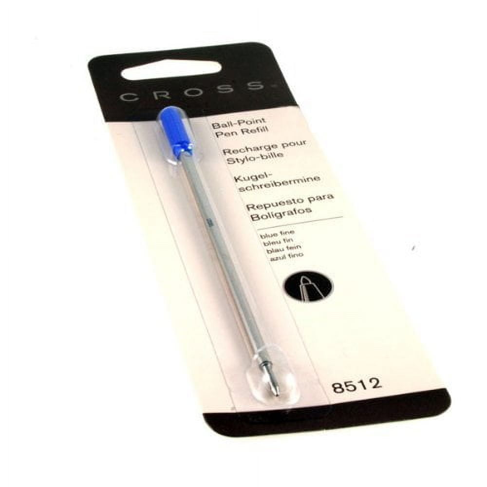 3 X Cross Ballpoint Pen Refill, Fine Blue, 1 per card, (8512)