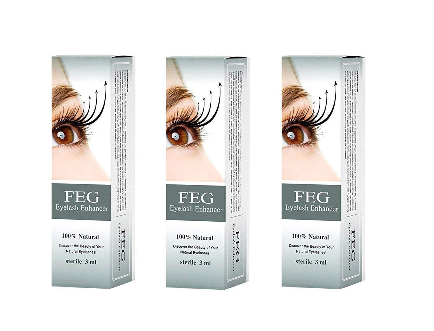 3 X FEG Eyelash enhancer!!! 3 pieces of most powerful eyelash growth Serum 100 Natural. Promote
