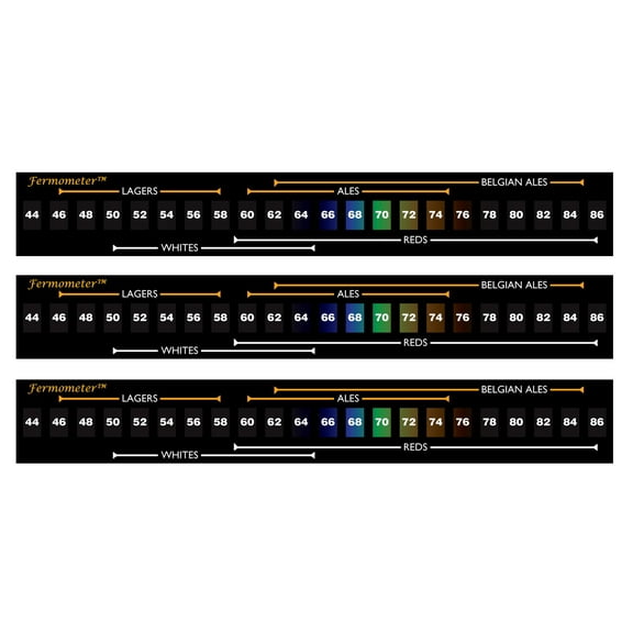 3 X Fermometer Adhesive Strip Thermometer