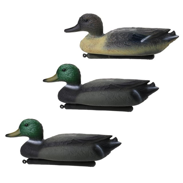 3 X Floating Duck Decoy Decoying Drake Ornaments Garden