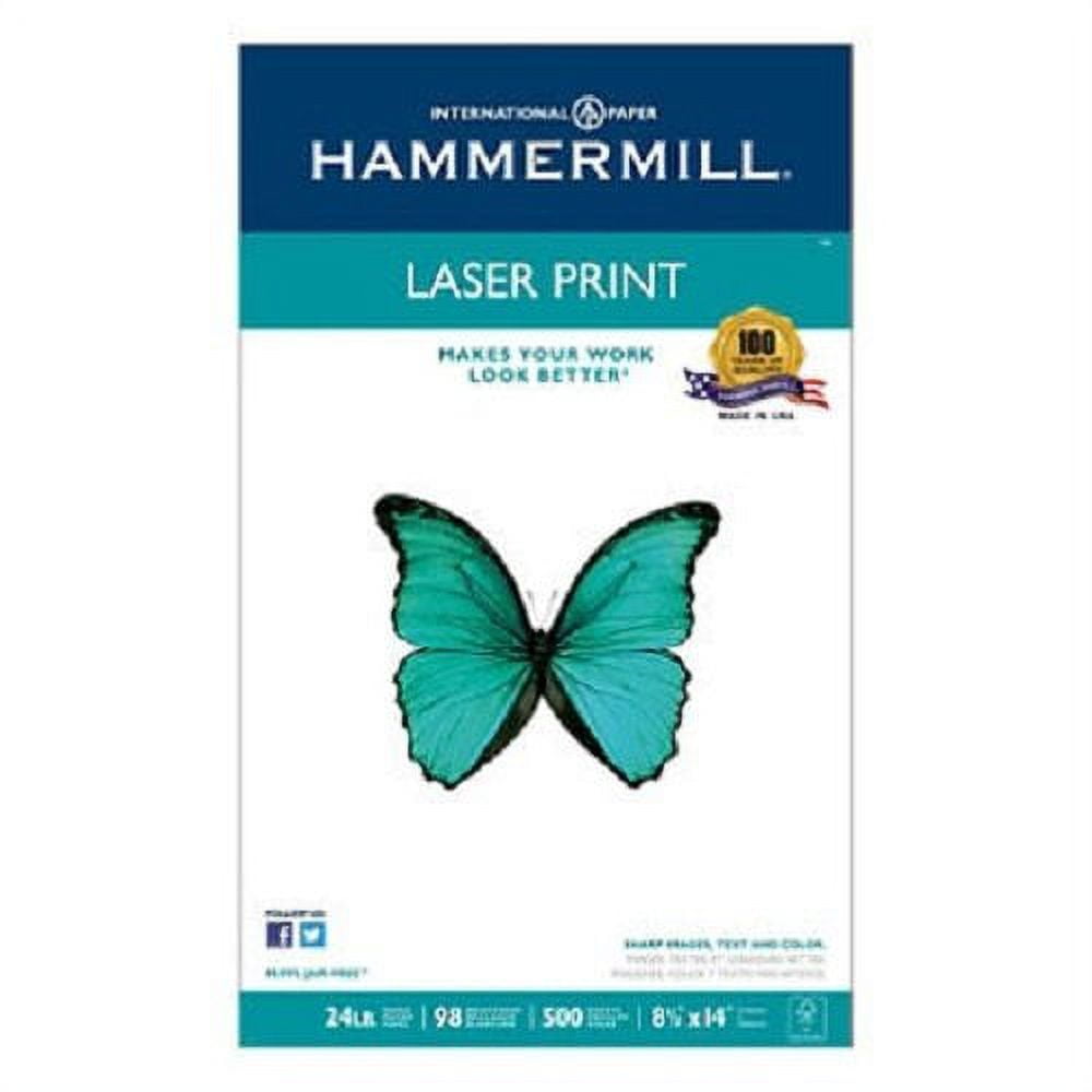 Hammermill Printer Paper, Premium Laser Print 24 lb, 8.5 x 11-1 Ream (500  Sheets) - 98 Bright, Made in the USA, 104604R