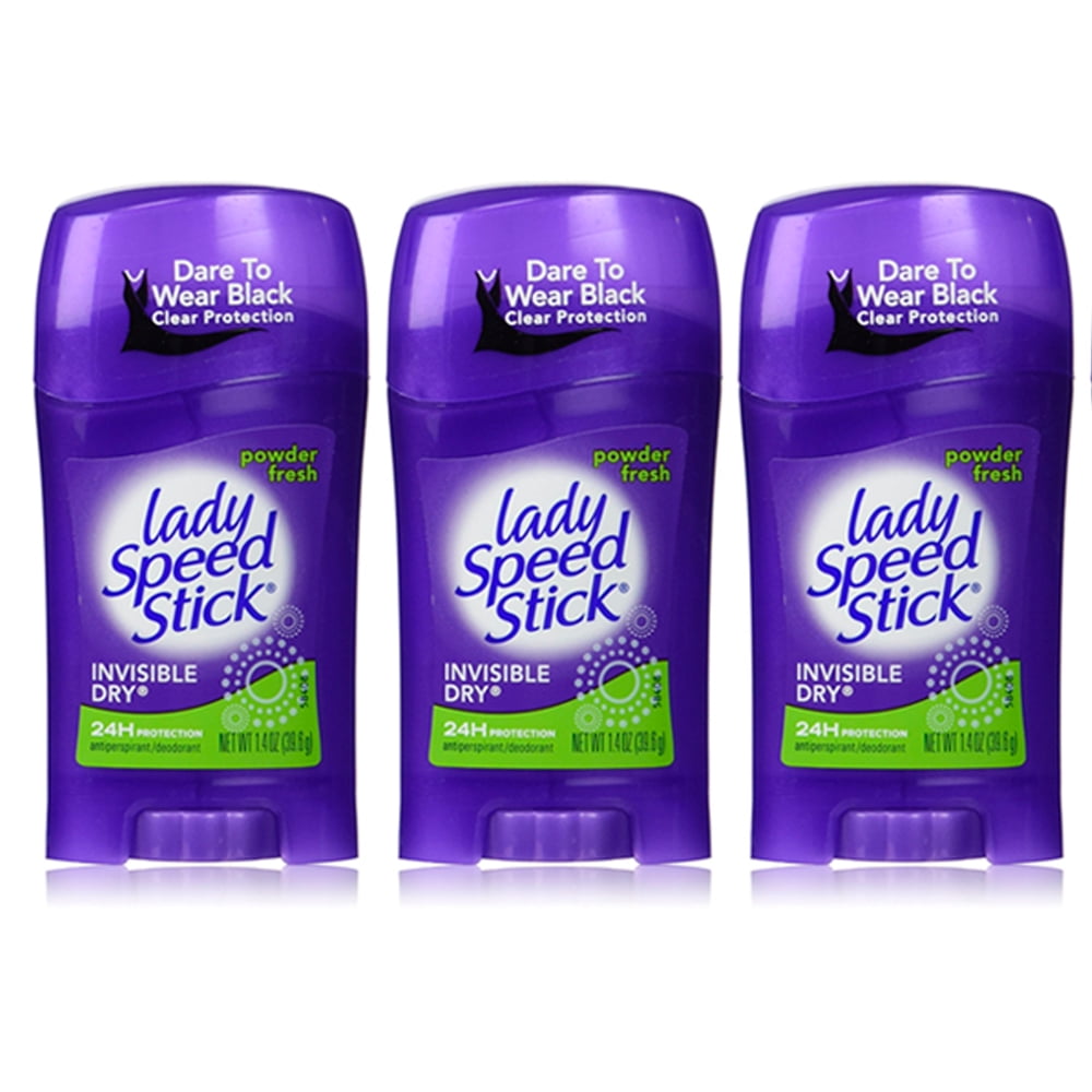 3 X Lady Speed Stick Deodorant Powder Fresh Invisible Dry Solid
