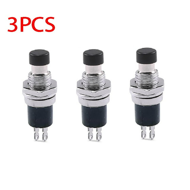 3 X Momentary Push Button Switch ON(OFF) SPST Normally Closed Contacts